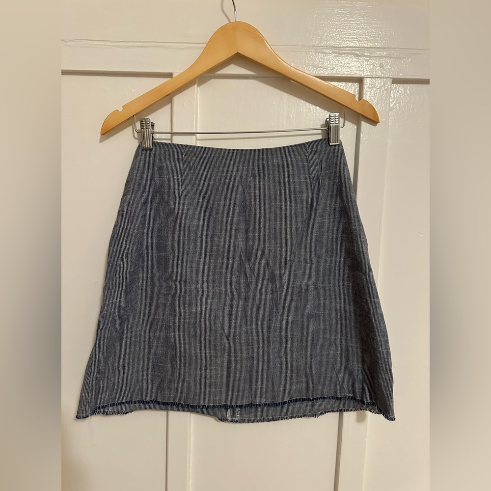 Nude Lucy Navy Striped Mini Skirt